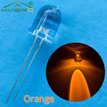 diodes led mixte bleu vert rouge jaune blanc orange rose 10mm rond transparent 50pcs