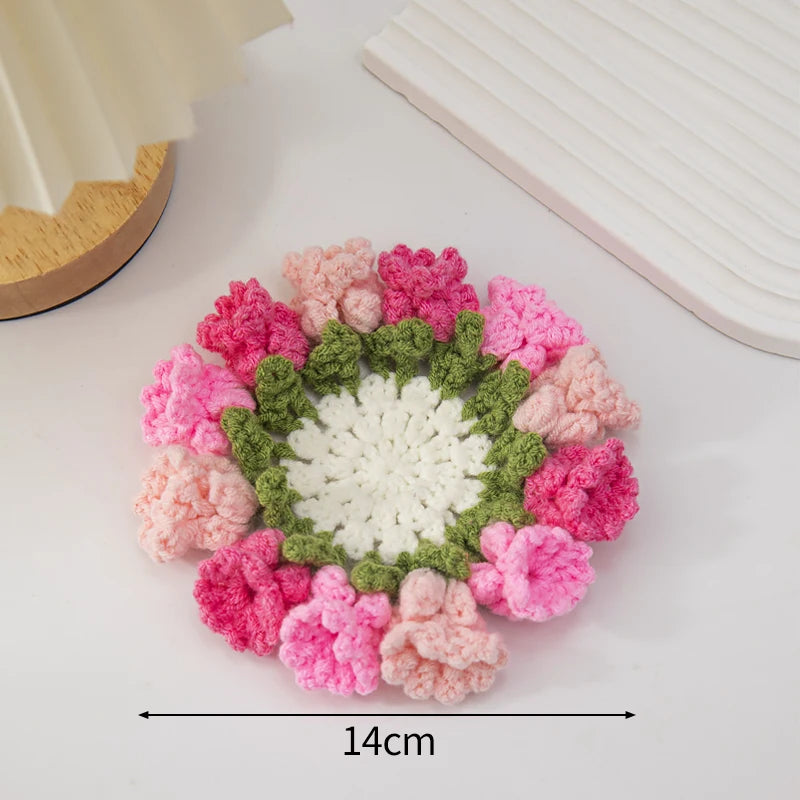 tapis table bouquet roses panier motifs fleuris artisanal main d'œuvre respectueux environnement
