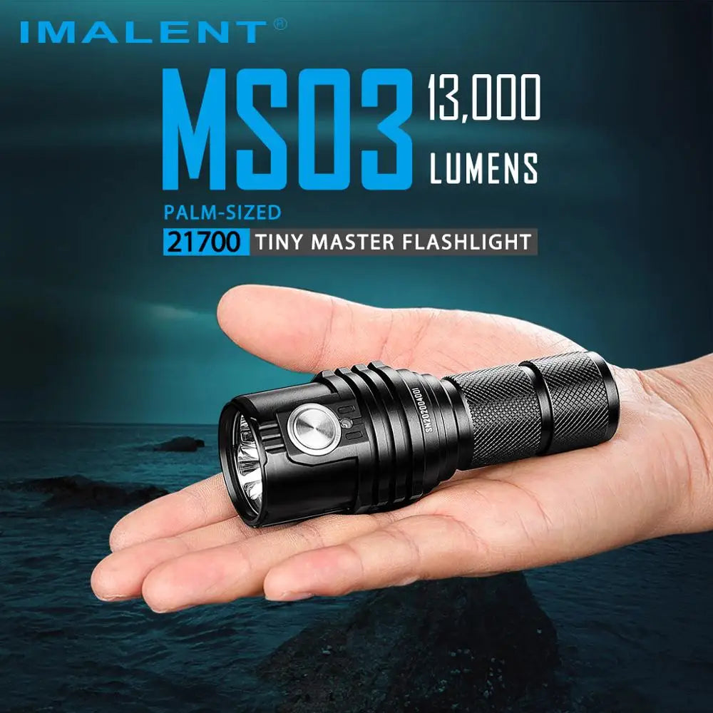 lampe torche noire led cree xhp70.2 13000 lumens rechargeable étanche camping randonnée