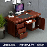 bois massif moderne marron foncé table travail informatique épuré intérieur maison