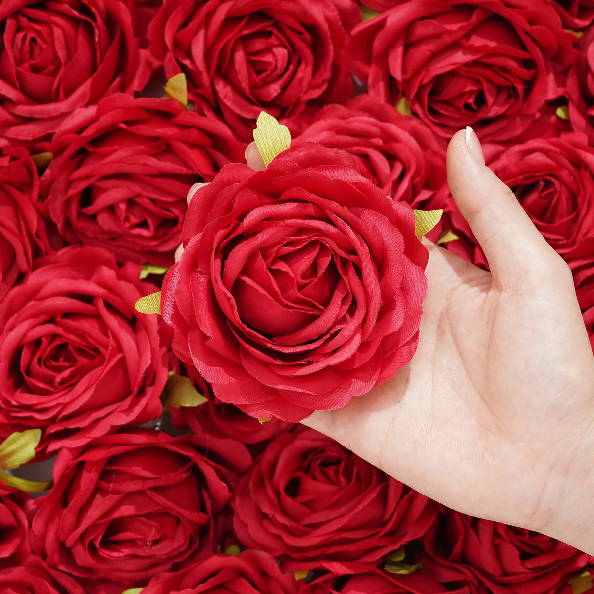 fleurs artificielles roses boutons peony feuilles vertes decoration intérieure classique 9cm 3.54inch