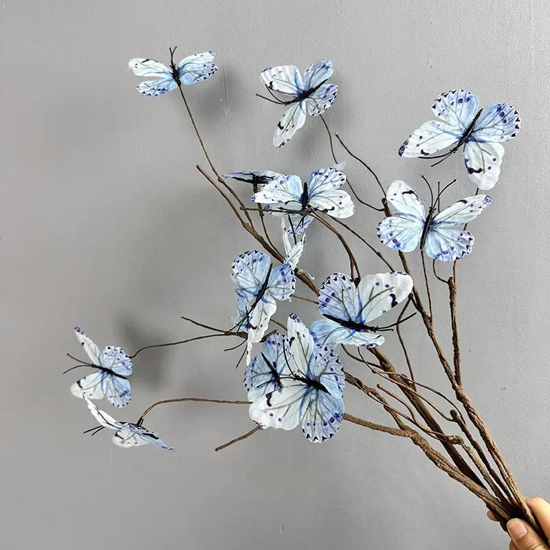 branche fleur artificielle papillons décoratifs mariage fête maison décoration intérieure moderne