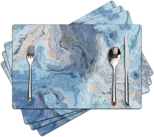 lot sets table rectangulaires motif floral vintage bleu vert cuisine salle