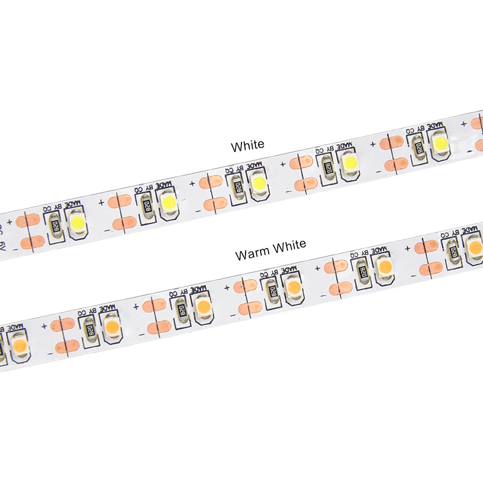 ruban led blanc blanc chaud 60 led adhésif moderne cable usb alimentation 5v