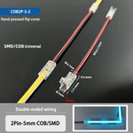 connecteurs led blanc jaune vert bleu 5v 48v 5mm 8mm 10mm clips transparents modernes
