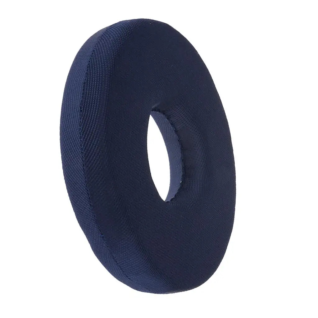 coussin donut bleu marine bleu clair tissé confort hémorroïdes coccyx grossesse douleur relief