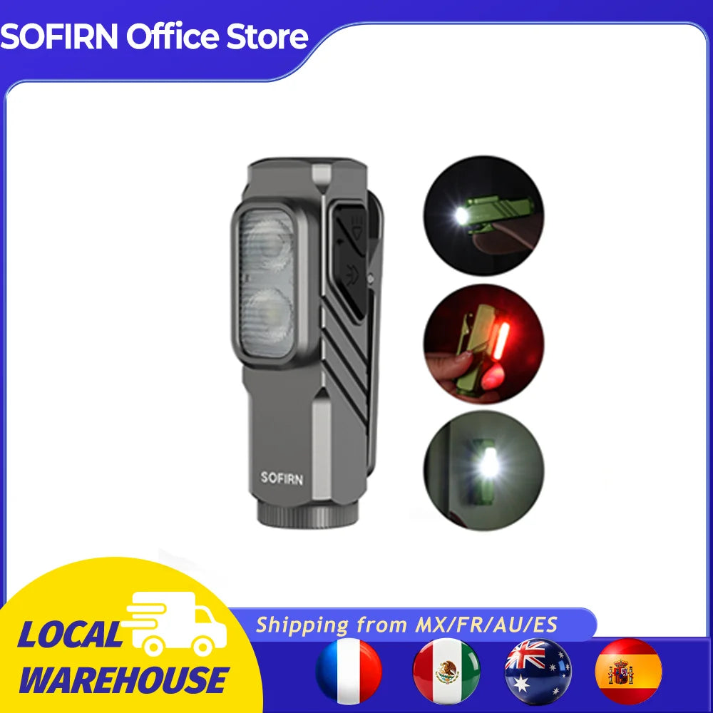 lampe torche rechargeable led 5200 lumens ipx7 waterproof noir clip aluminium robuste