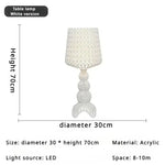 lampe sol moderne vert bleu noir blanc led acrylique intérieur