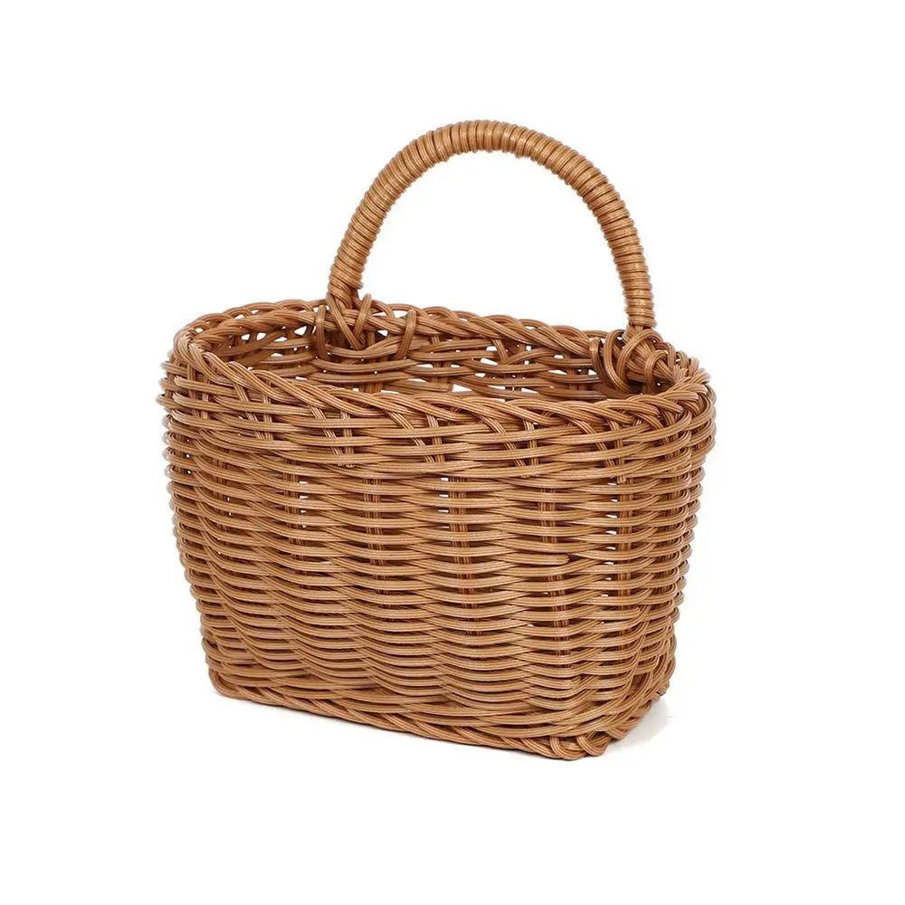 panier rangement tressé marron traditionnel respectueux environnement utilisation multiple poignées