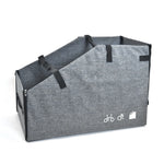 boîte rangement vélo pliant noir tissu uni pratique poignées fermeture glissière durable nylon