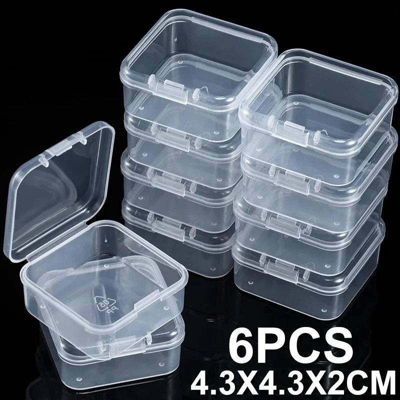 boîtes rangement transparentes pratiques modernes clips fermeture portables anti poussière multi usages petits objets