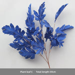 décoration événement artificielle fleurs bleu royal soie feuilles bouquets hybride ornement festifsintérieur