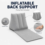 matelas gonflable dos gris velours doux portable pliable léger valve