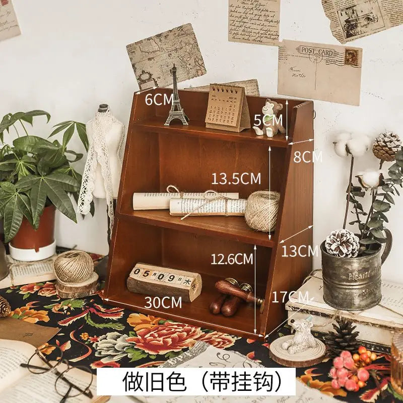 étagère bois trois niveaux rangement moderne minimaliste boîte rangement lisse naturel clair