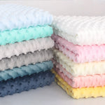 tissu brocart polyester 160cm texture points bleu clair blanc gris confortable doux matériau bricolage