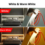 ruban led flexible cob 220v autocollant blanc chaud salon cuisine chambre moderne