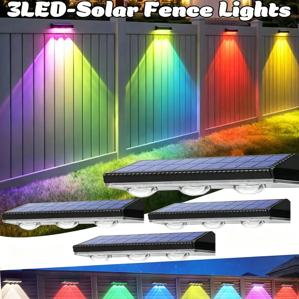 lampe solaire murale noire led rgb ip65 moderne extérieure jardin autoinstallation vis