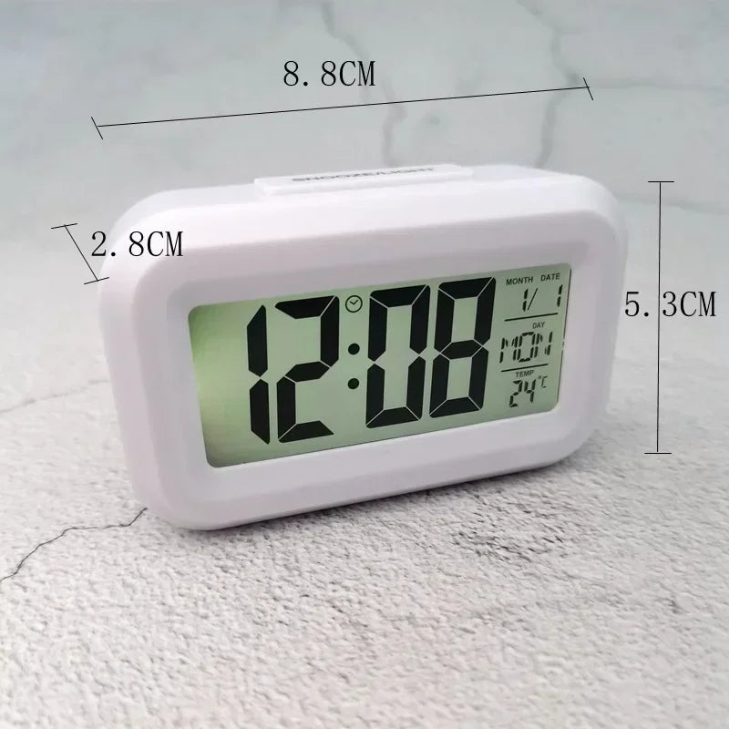 horloge numérique moderne rétroéclairée led quartz blanc noir vert rose bleu lcd