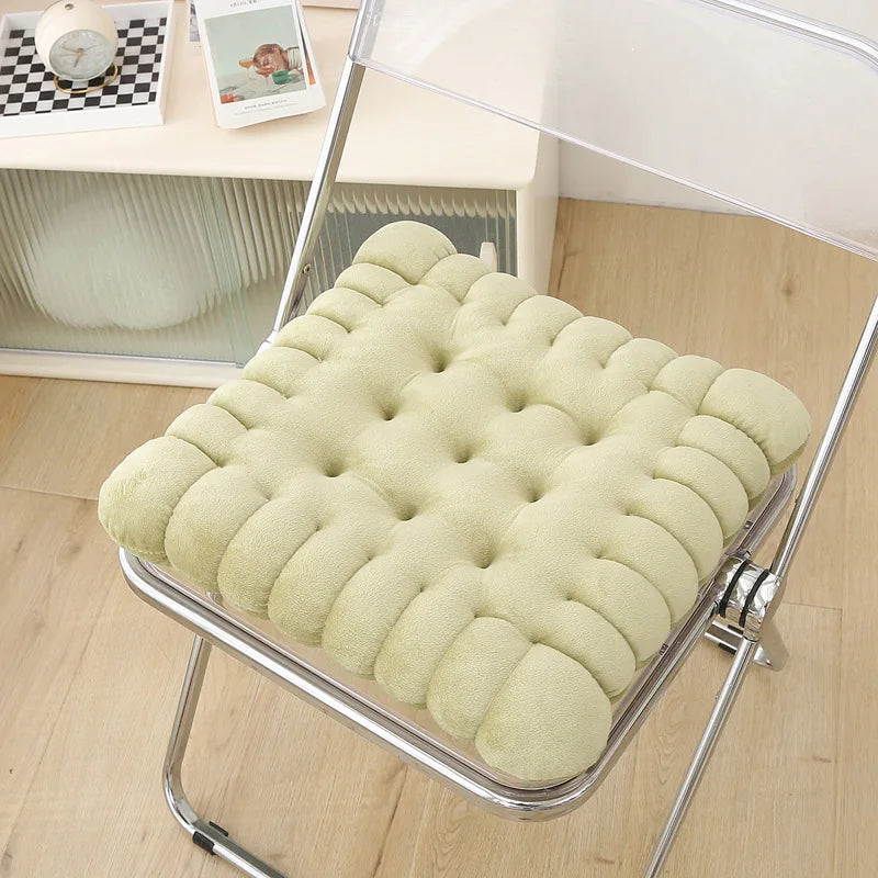 coussin peluche forme biscuit antidérapant coton pp velours polyester moderne gris rose bleu