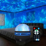 projecteur led veilleuse télécommande spirales colorées effet galaxie moderne multicolore noir
