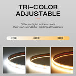 ruban led flexible couleurs variées rayures moderne adhésif câbles 2700k 6500k