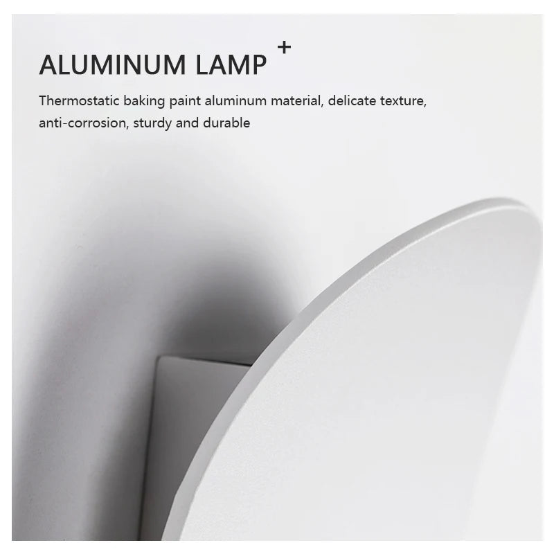 Lampe murale LED moderne minimaliste aluminium noir blanche extérieure IP65 étanche