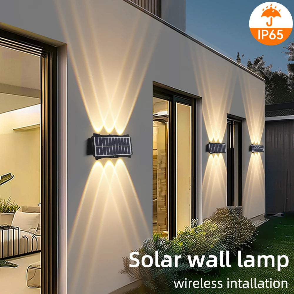 Applique murale solaire dans un décor de terrasse moderne