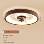 ventilateur led moderne marron blanc contrôle télécommande ailes grille ventilation