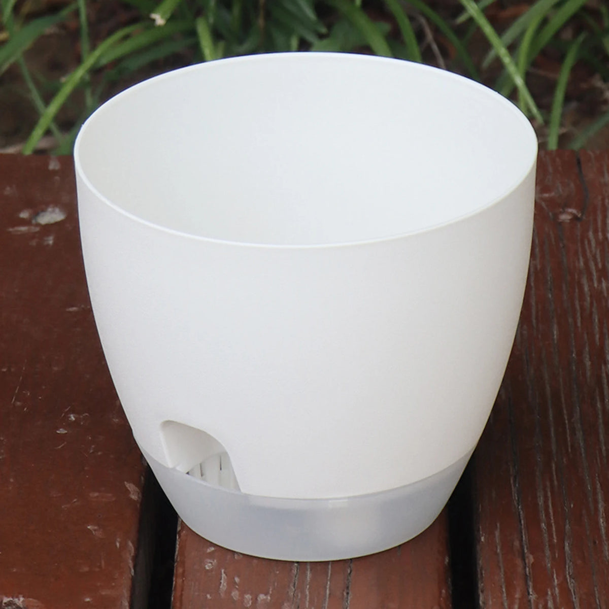 Pots fleurs blancs modernes plastique opaques plantes vertes 13cm capacité grande