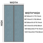 rideau porte bleu clair texture tissée moderne adhésif ruban clips isolation hiver