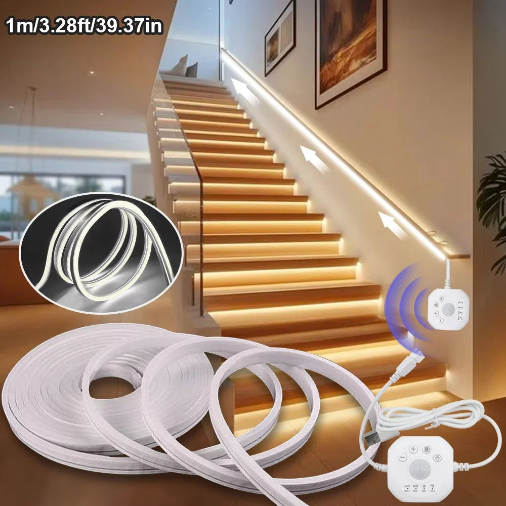 ruban led blanc adhésif contrôleur câble usb effets lumière moderne intérieur extérieur