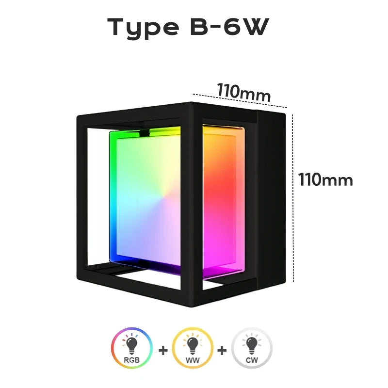 applique murale led moderne noire blanche controle app telecommande étanche alexa google