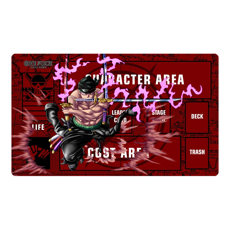 tapis souris anime personnages combats dialogues rouge noir violet marron illustrations opaques