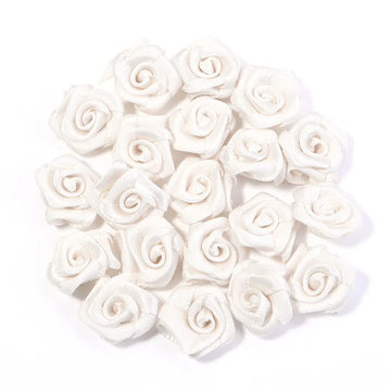 fleurs artificielles roses polyester clips décorations mariage anniversaire intérieur 1.5cm