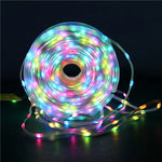 ruban led noir blanc multicolore adhésif 5v programmable rgbic points lumineux moderne noel fête