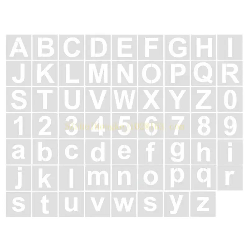 stencils lettres chiffres blancs alphabet décoration peinture gâteau enfants école crafts lettres