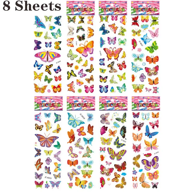 sticker 3d multicolore animaux fruits chiffres scrapbooking deco journal enfants cartoonaufs clips