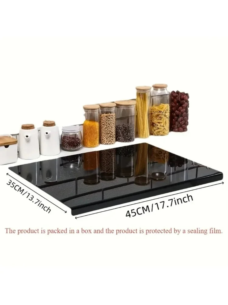 protège plan travail cuisine moderne noir facile nettoyer durable respectueux environnement bloc hachage