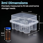 boîte rangement flacons transparente moderne 10 slots ml respectueuse environnement pratique