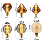 ampoules led décoratives vintage filaments dorés opaques 220v 249 lumens doré ambre echangement e27