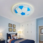 plafonniers football moderne led acrylique hexagones noirs blancs opaques chambre salon