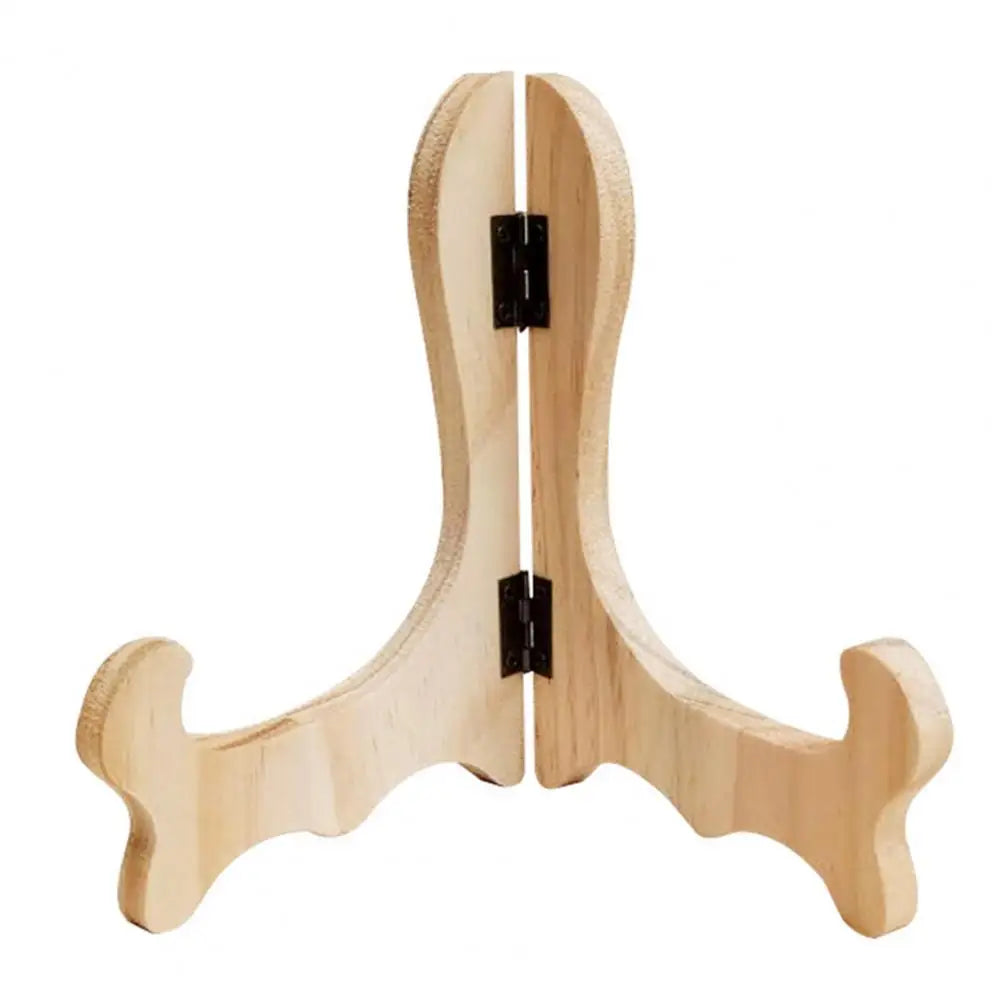 support rangement bois moderne assiettes pliantes clips métalliques minimaliste motifs fleurs oiseaux