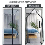 rideau anti moustiques porte fenetre fibre polyester magnetique noir semi transparent moderne minimaliste