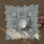 Dessous de verre décoratif beige avec perles