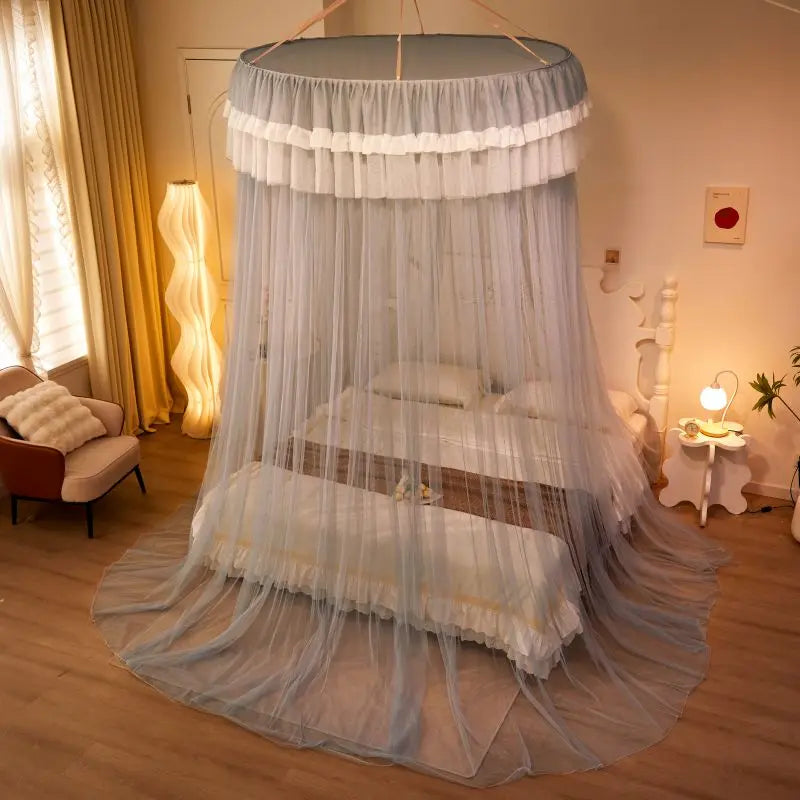 rideau lit blanc rose bleu violet translucide classique romantique plié maison polyester unisexe