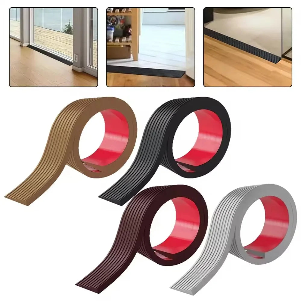tapis seuil porte adhésif noir rayures horizontales moderne anti dérapant garage maison entrée