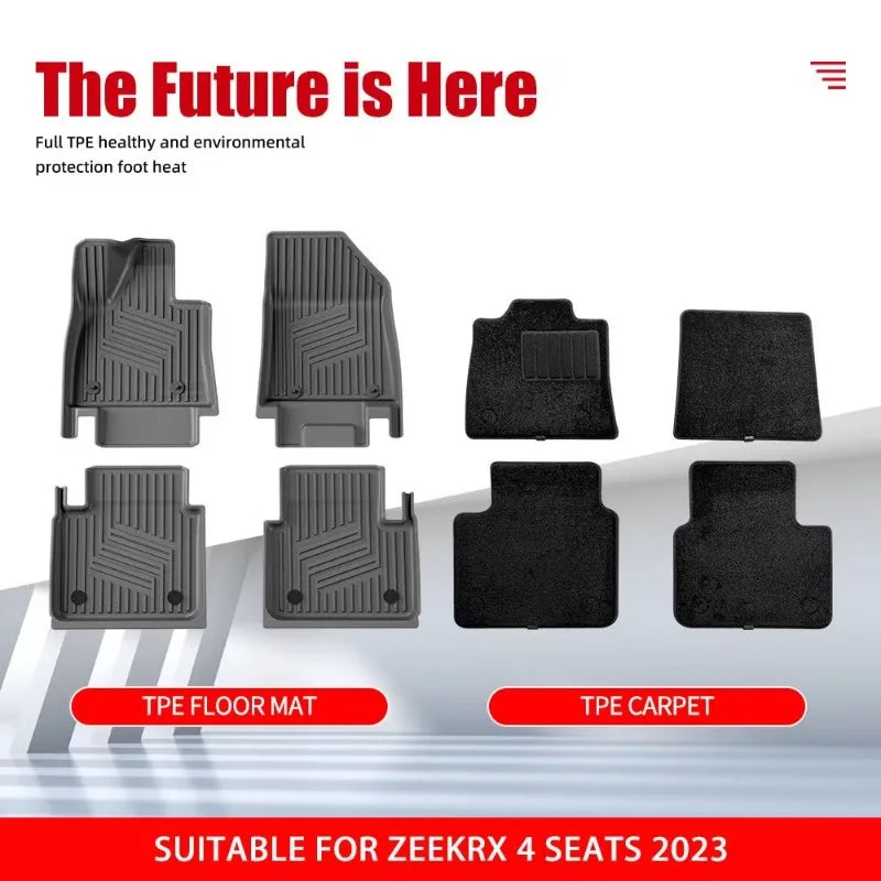 tapis sol imperméable noir rayures horizontales moderne voiture facile nettoyer tpe protection caoutchouc fibre