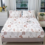parure lit drap housse taies d'oreiller motif fleurs moderne élégant