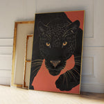 affiche imprimée léopard noir moderne ornement salon chambre enfants decoration murrale graphique