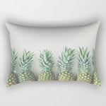 coussin rectangulaire décoratif motif feuilles tropicales fleurs papillons moderne chambre salon maison 30x50cm